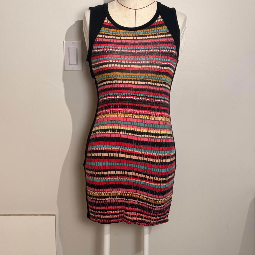 Luna Claire Multicoloured Mini-Dress Women's S‎ Summer Beachwear Keyhole